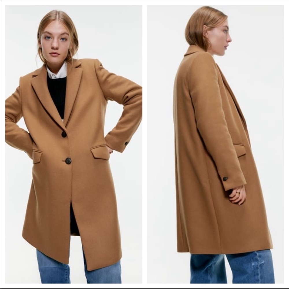 Zara wool camel coat